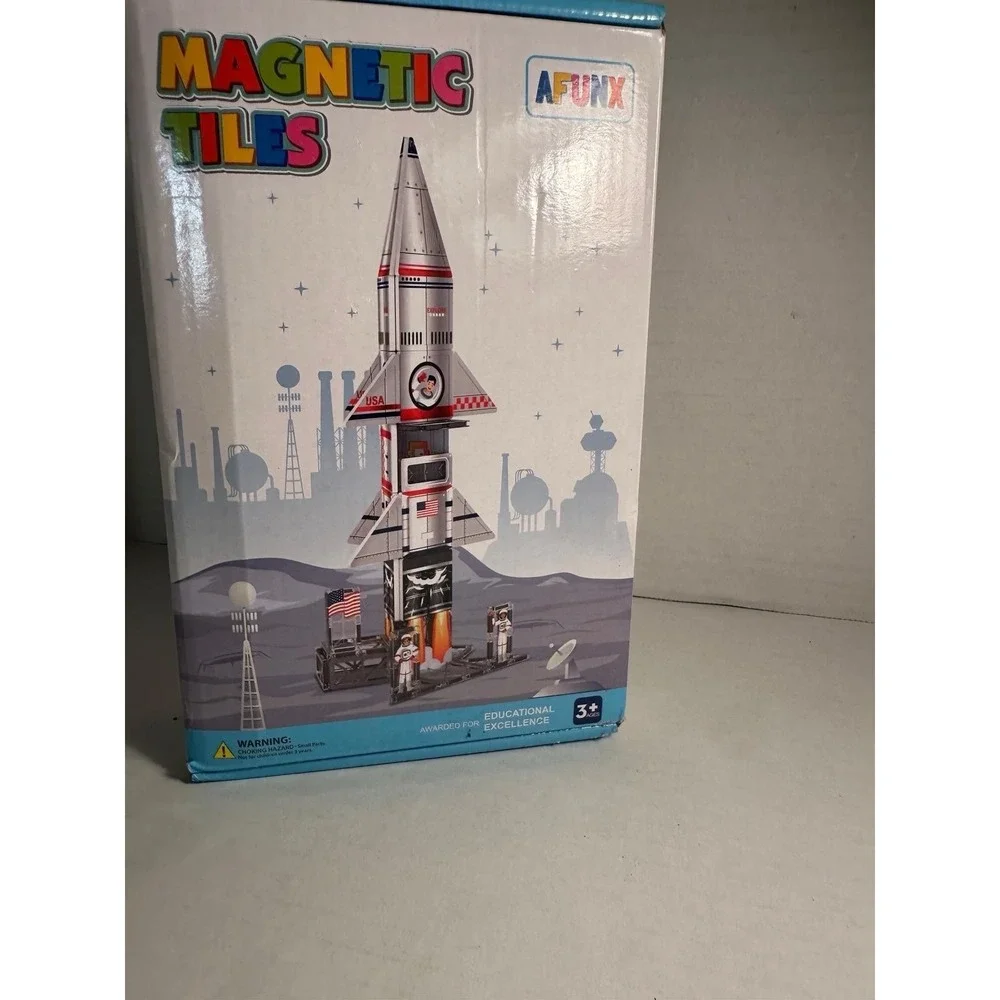AFUNX Magnetic Tiles Rocket Space Educational Building Set 3+ FY180T-60 2025